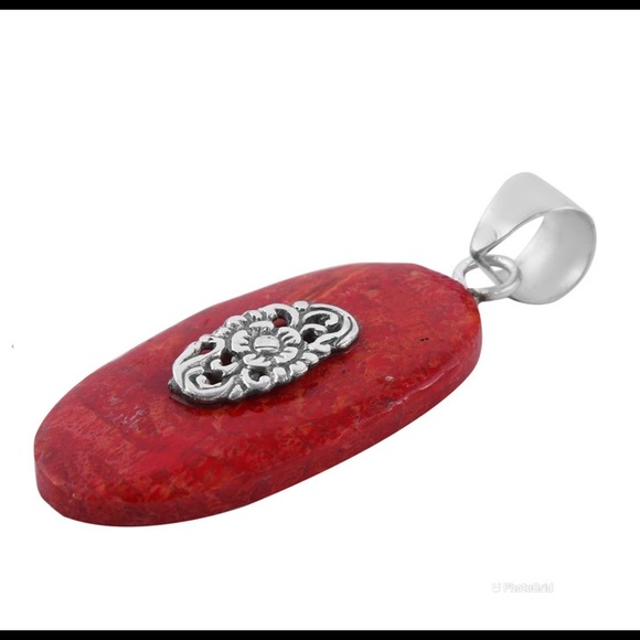 Sponge Coral Pendant in Sterling Silver - Picture 3 of 8